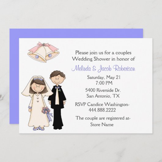 Braut-und Bräutigam-Paar-Polterabend-Einladung Einladung (Vorne/Hinten)