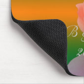 Braut und Bräutigam, Rose Blume Mousepad (Ecke)
