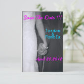 Braut und Bräutigam Save The Date (Stehend Vorderseite)