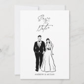 Braut und Bräutigam Save The Date (Vorderseite)