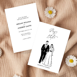 Braut und Bräutigam Save The Date
