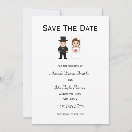 Braut und Bräutigam - Save the Date (Vorderseite)