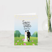 Braut und Bräutigam Save the Date Einladung Hochze (Vorderseite)