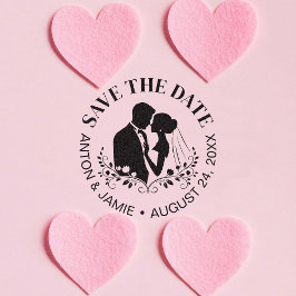 Braut und Bräutigam Save The Date Hochzeitsdatum N Gummistempel