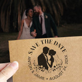 Braut und Bräutigam Save The Date Hochzeitsdatum N Gummistempel