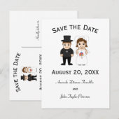 Braut und Bräutigam - Save the Date Postkarte (Vorne/Hinten)