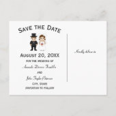 Braut und Bräutigam - Save the Date Postkarte (Rückseite)