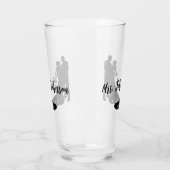 Braut und Bräutigam Silhouette Glas (Links)