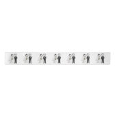 Braut und Bräutigam Stickfiguren Satinband (Vorderseite)