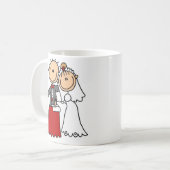 Braut-und Bräutigam-Tasse Kaffeetasse (Vorderseite Links)