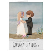 Braut und Bräutigam teilen Gelübde am Strand (Vorne)