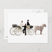 Braut und Bräutigam und eine Hochzeitsreise Postkarte (Vorne/Hinten)