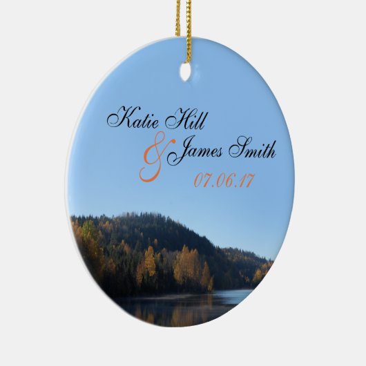 Braut-und Bräutigam-Weihnachtsverzierung Keramikornament (Rechts)