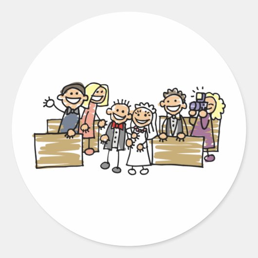 Braut und Bräutigam werden Verheiratet Runder Aufkleber (Vorderseite)