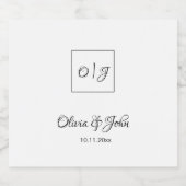 Braut- und Bräutigamen Alkoholflaschenetikett (Einzelnes Label)