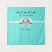 Braut und Co. Türkis / Aquamariner Hintergrund und Wandteppich (Vorderseite)