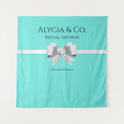 Braut und Co. Türkis / Aquamariner Hintergrund und Wandteppich (Vorderseite)