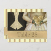 Braut und Elfenbein Hochzeit Tischnummer (Vorne/Hinten)