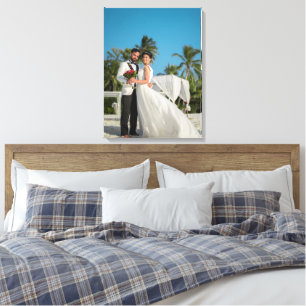 Braut und Foto Hochzeit mit Details Leinwanddruck