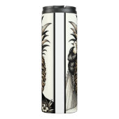 Braut und Groom Aloha Pineaple Tiki Kopfhochzeit Thermosbecher (Rückseite)