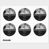 Braut und Groom Aufkleber Schwarz und Weiß Ihr Fot (Blatt)