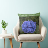 Braut und Groom Blue Hydrangea personalisieren Kissen (Stuhl )