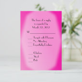 Braut und Groom Blue Wedding Fuchsia UAWG RSVP Karte (Stehend Vorderseite)