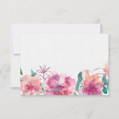 Braut und Groom-Blumenhochzeit Dankeskarte (Rückseite)