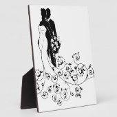 Braut und Groom Brautkleid Silhouette Fotoplatte (Seite)