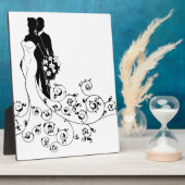 Braut und Groom Brautkleid Silhouette Fotoplatte (Seite)