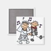 Braut und Groom Celebrate Magnet (Vorderseite/Rückseite)