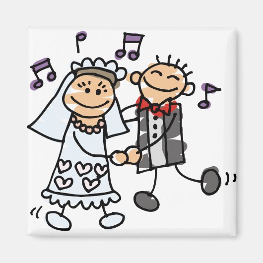 Braut und Groom Celebrate Magnet (Vorne)