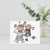 Braut und Groom Celebrate Postkarte (Stehend Vorderseite)