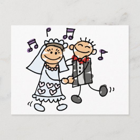 Braut und Groom Celebrate Postkarte (Vorderseite)