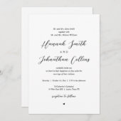 Braut und Groom Church Wedding, beide Eltern Einladung (Vorne/Hinten)