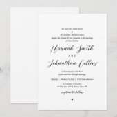 Braut und Groom Church Wedding, beides Eltern Invi Einladung (Vorne/Hinten)