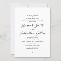 Braut und Groom Church Wedding, beides Eltern Invi