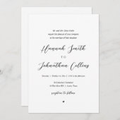 Braut und Groom Church Wedding, Brauteltern Einladung (Vorne/Hinten)