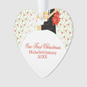 Braut und Groom Custom Weihnachten Ornament (Vorderseite)