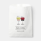 Braut und Groom Elegant Boho Couple Wine Wedding Geschenktütchen (Vorderseite)