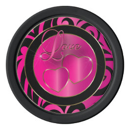 Braut und Groom Elegante rosa Herzen Pokerchips