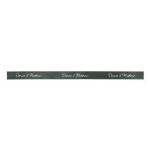 Braut und Groom Emerald Satinband