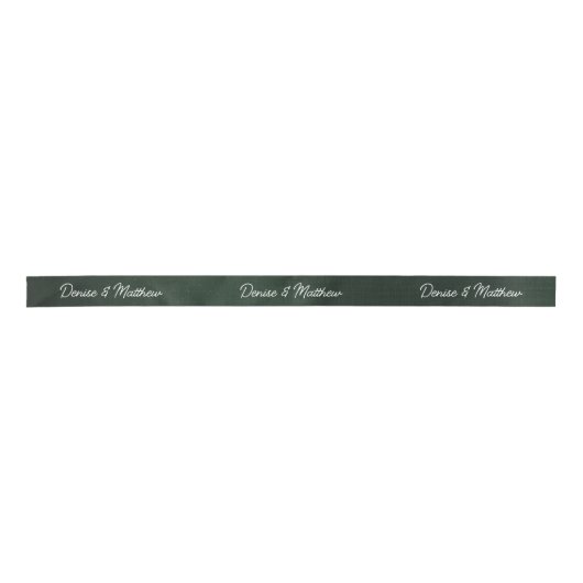 Braut und Groom Emerald Satinband (Vorderseite)