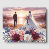 Braut und Groom Floral Wedding Gästebuch (Rückseite)