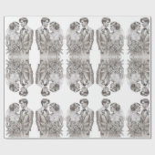 Braut und Groom Geschenkpapier (Flach)