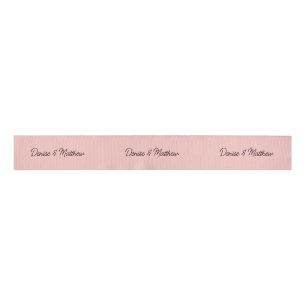 Braut und Groom Gossamer Pink Ripsband