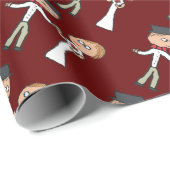 Braut und Groom-Hochzeit Geschenkpapier (Rolleneckpunkt)
