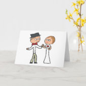 Braut und Groom-Hochzeit Karte (Gelbe Blume)