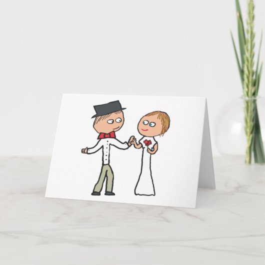 Braut und Groom-Hochzeit Karte (Vorderseite)