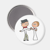 Braut und Groom-Hochzeit Magnet (Vorderseite/Rückseite)